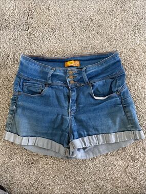 Blue Denim Roll-Cuff Women’s Shorts Size Medium 6